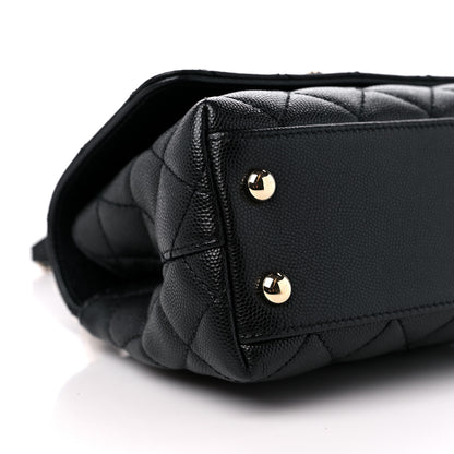 Chanel Caviar Quilted Extra Mini Coco Handle Flap Black 8 of 9