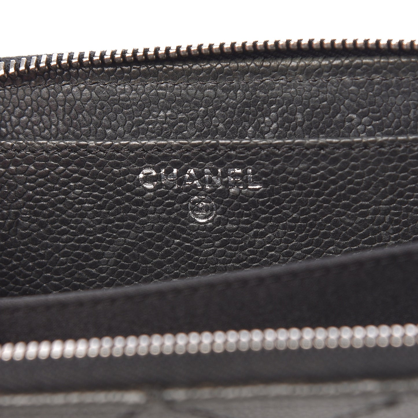 Caviar Outdoor Ligne Zip Coin Purse Wallet Black