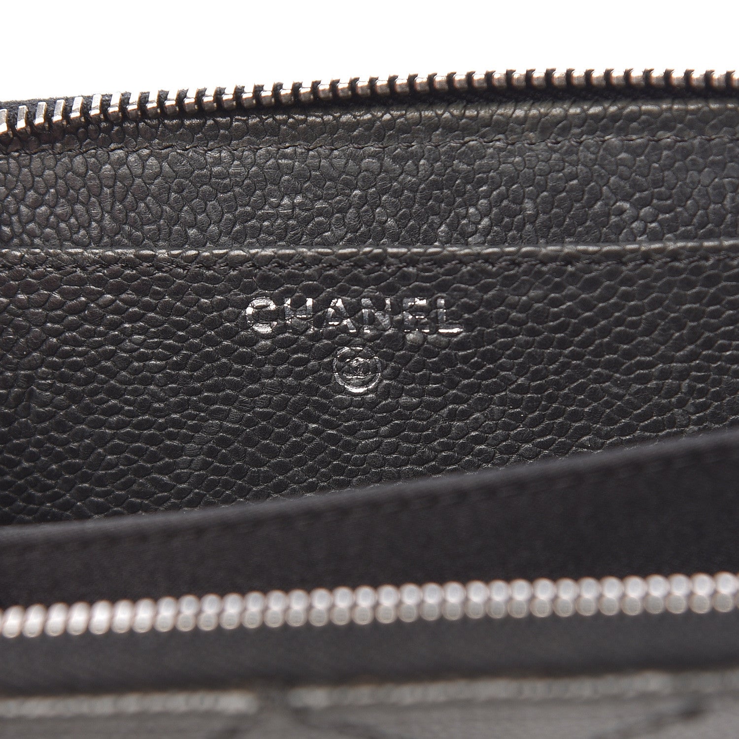 Chanel Caviar Outdoor Ligne Zip Coin Purse Wallet Black 6 of 15