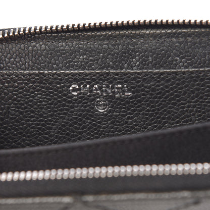 Chanel Caviar Outdoor Ligne Zip Coin Purse Wallet Black 6 of 15