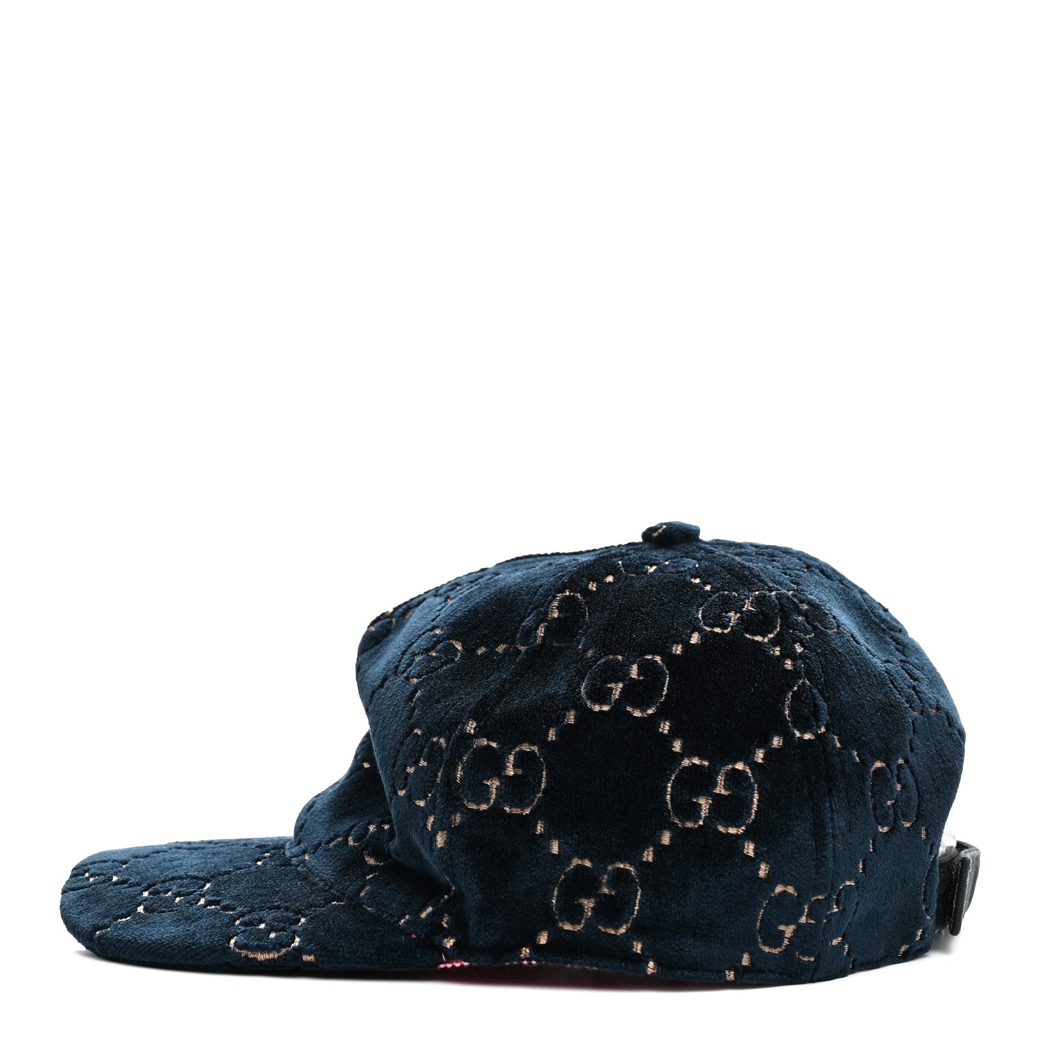 Gucci Velvet GG Monogram Baseball Hat L Blue 4 of 10
