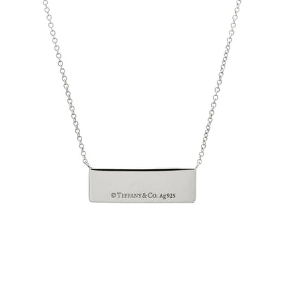 Tiffany Sterling Silver Diamond Return To Tiffany ID Pendant Necklace 4 of 6