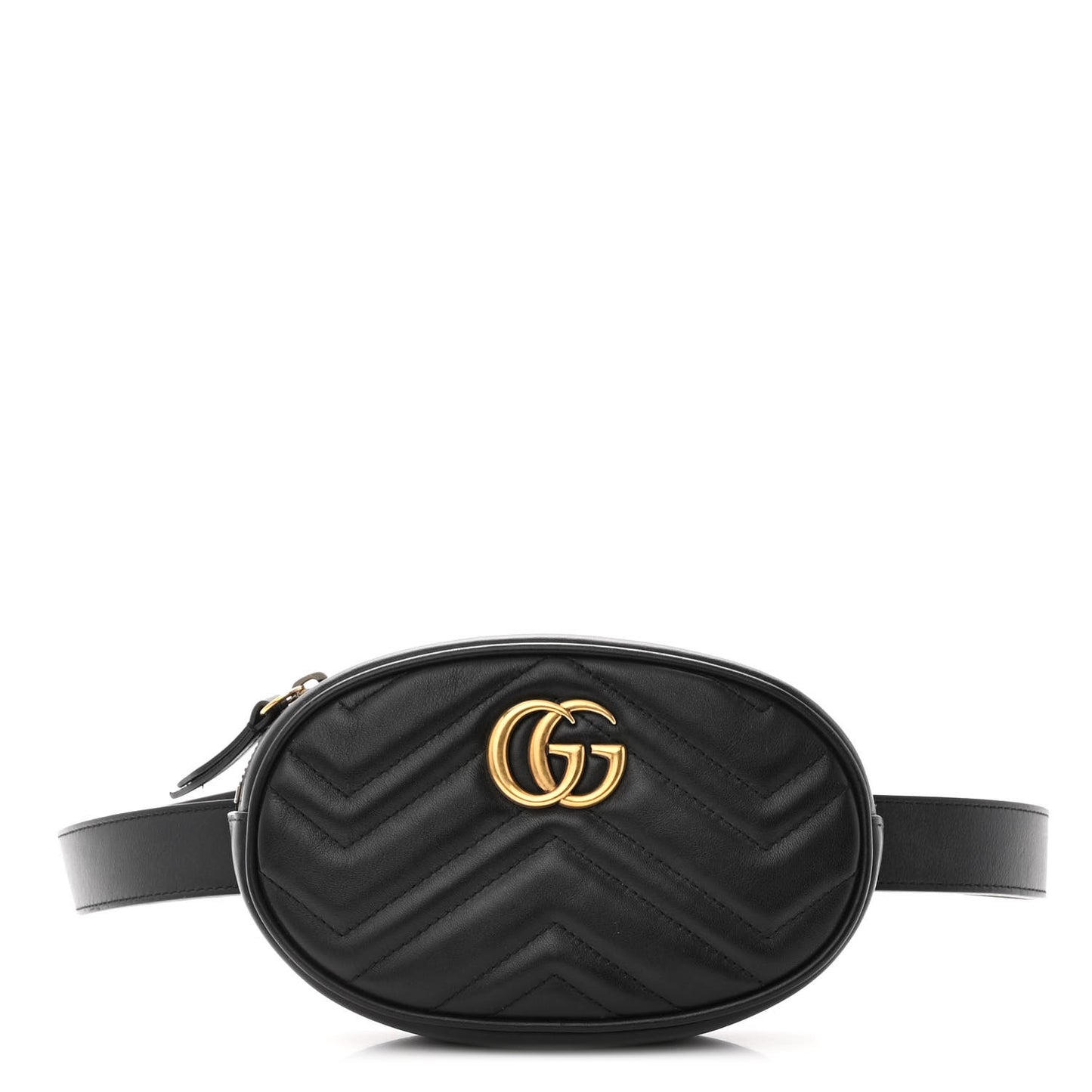 Calfskin Matelasse GG Marmont Belt Bag 85 34 Black