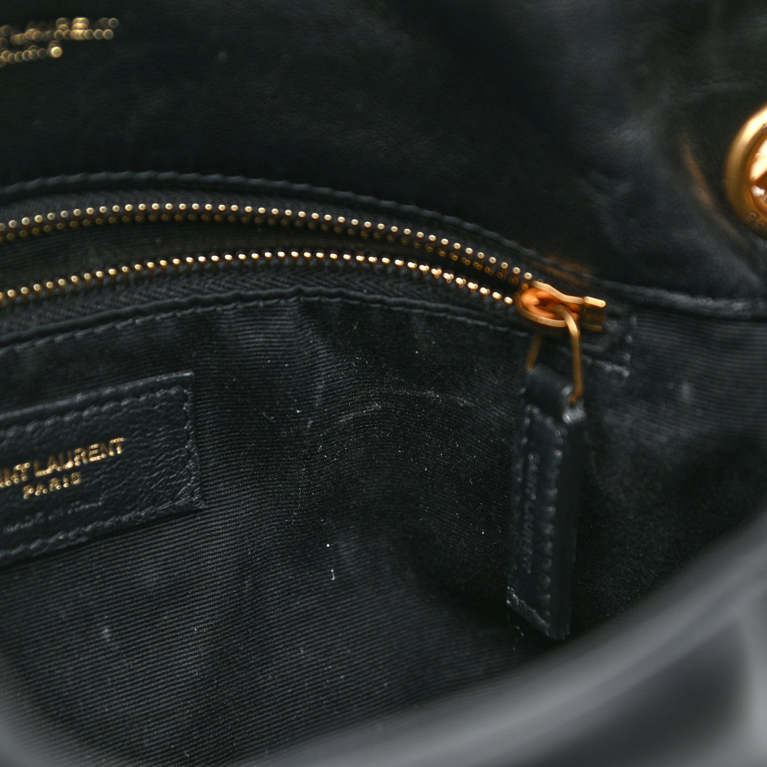 Saint Laurent Lambskin Quilted Small Loulou Puffer Monogram Chain Satchel Black 10 of 11