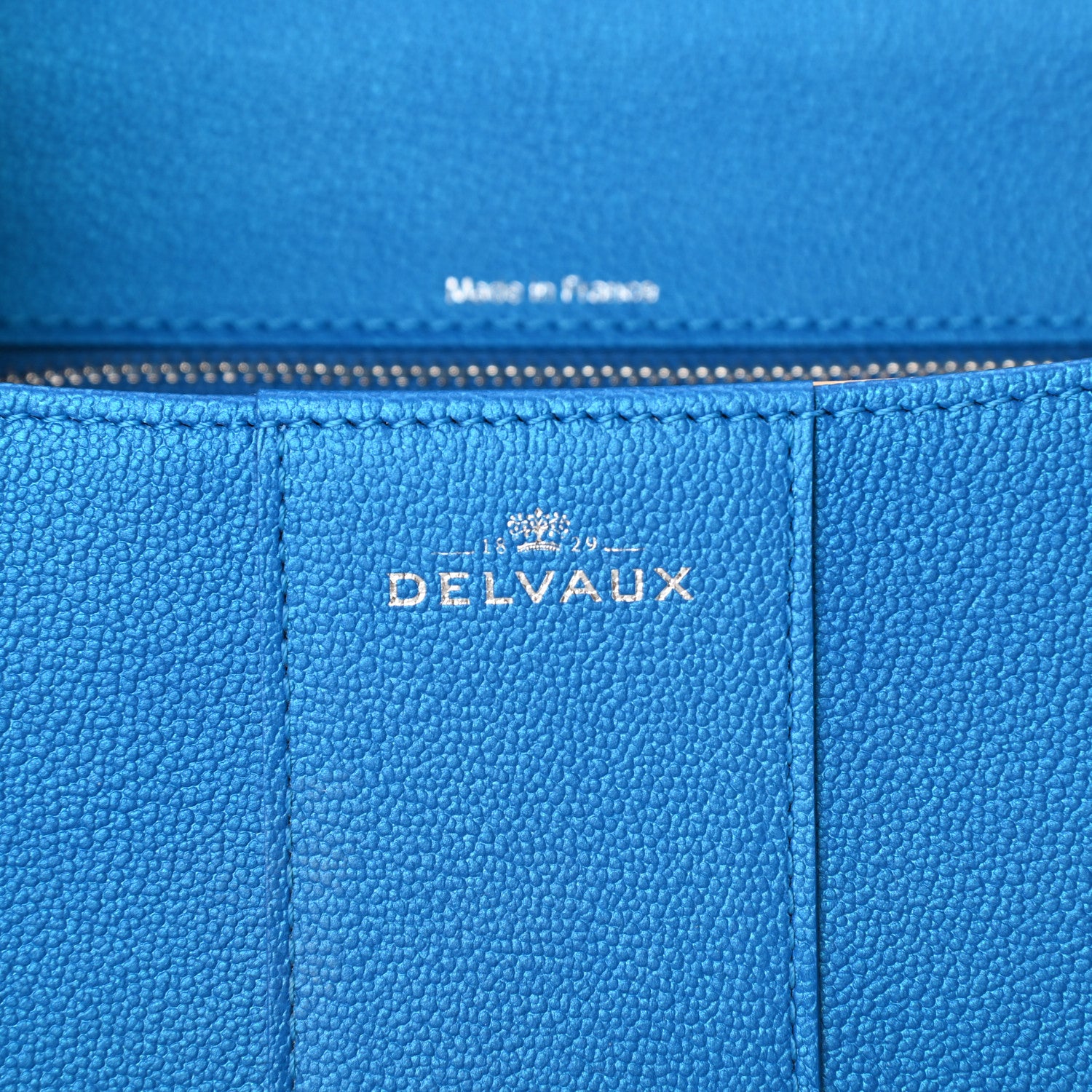 Delvaux Calfskin Mini Brillant East West Satchel Satin Electric 7 of 10
