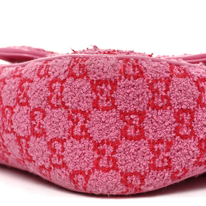 Gucci Sponge Boucle GG Monogram Small GG Marmont Shoulder Bag Pink Red 10 of 10