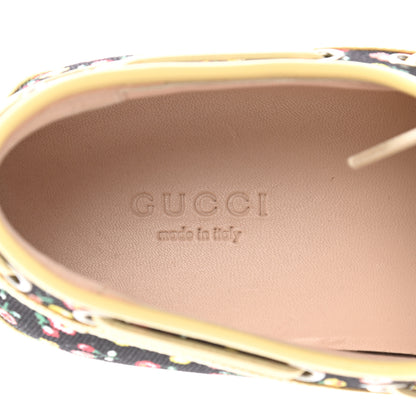 Gucci X LIBERTY OF LONDON Canvas Holly Print Loafers 36 Black Peach Burro 7 of 9