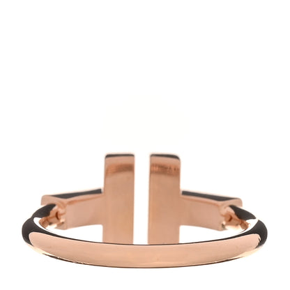Tiffany 18K Rose Gold Black Onyx T Wire Ring 49 5 3 of 5