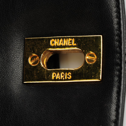 Chanel Lambskin Quilted Drawstring Backpack Black 5 of 9