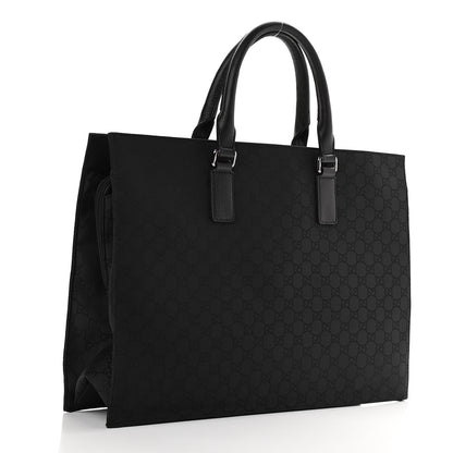 Gucci Nylon Monogram Executive Bag Black 3 of 10