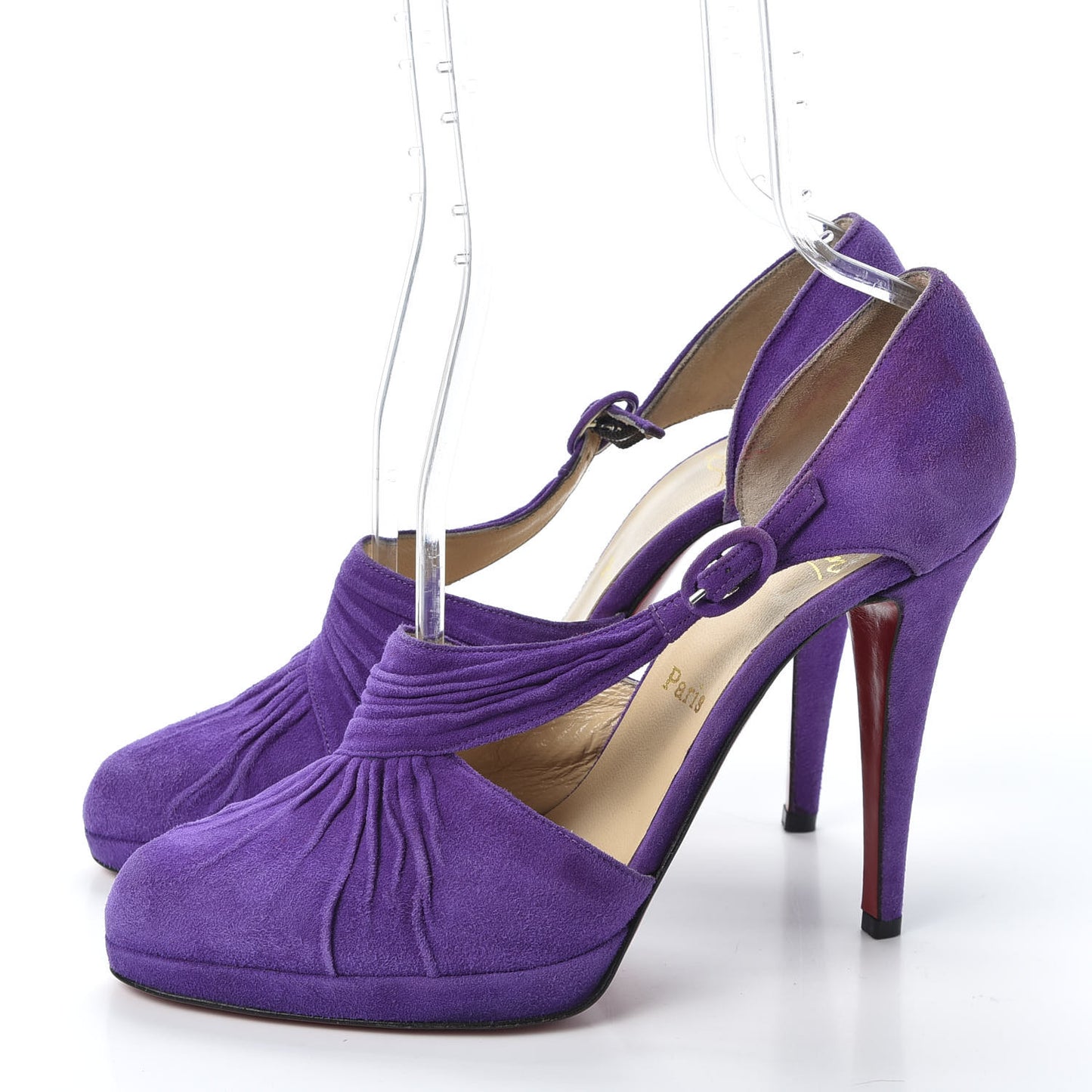 Suede Drapiday 120 Pumps 40.5 Violet