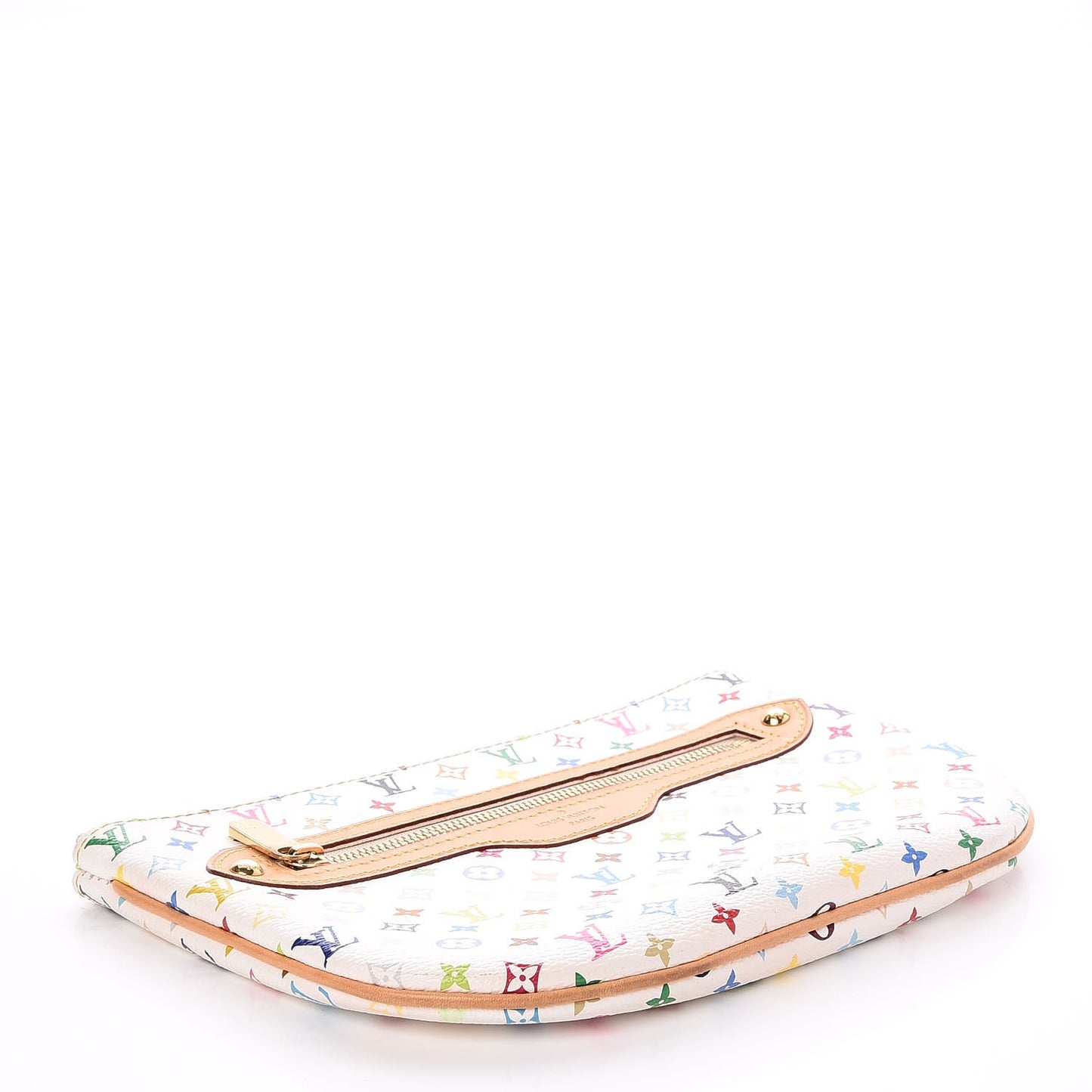 Monogram Multicolor Pochette Plate GM White