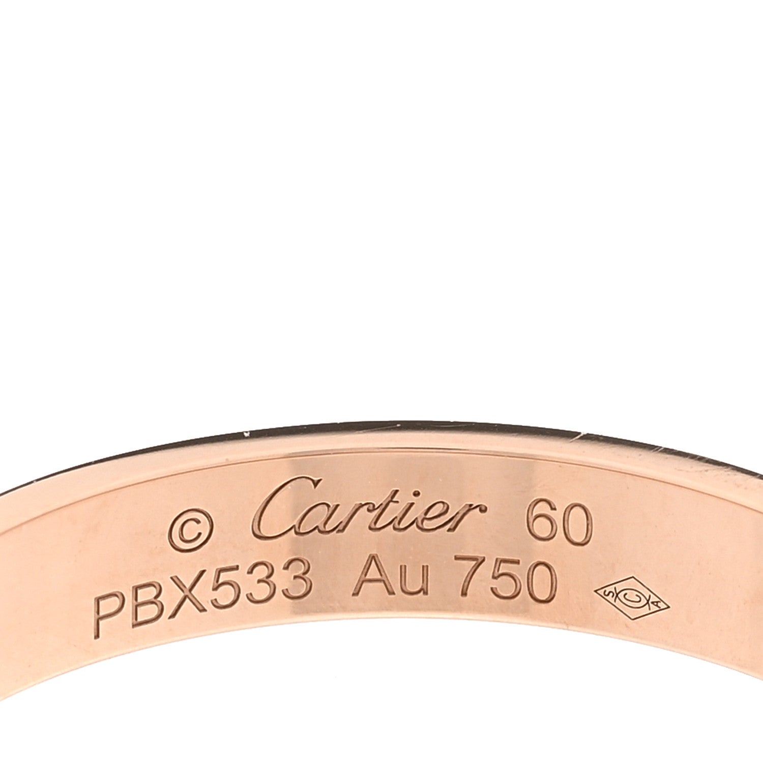 Cartier 18K Pink Gold 3.5mm LOVE Wedding Band Ring 60 9 4 of 4
