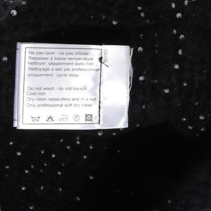 Chanel Cashmere Beaded Beanie Hat Black 6 of 6