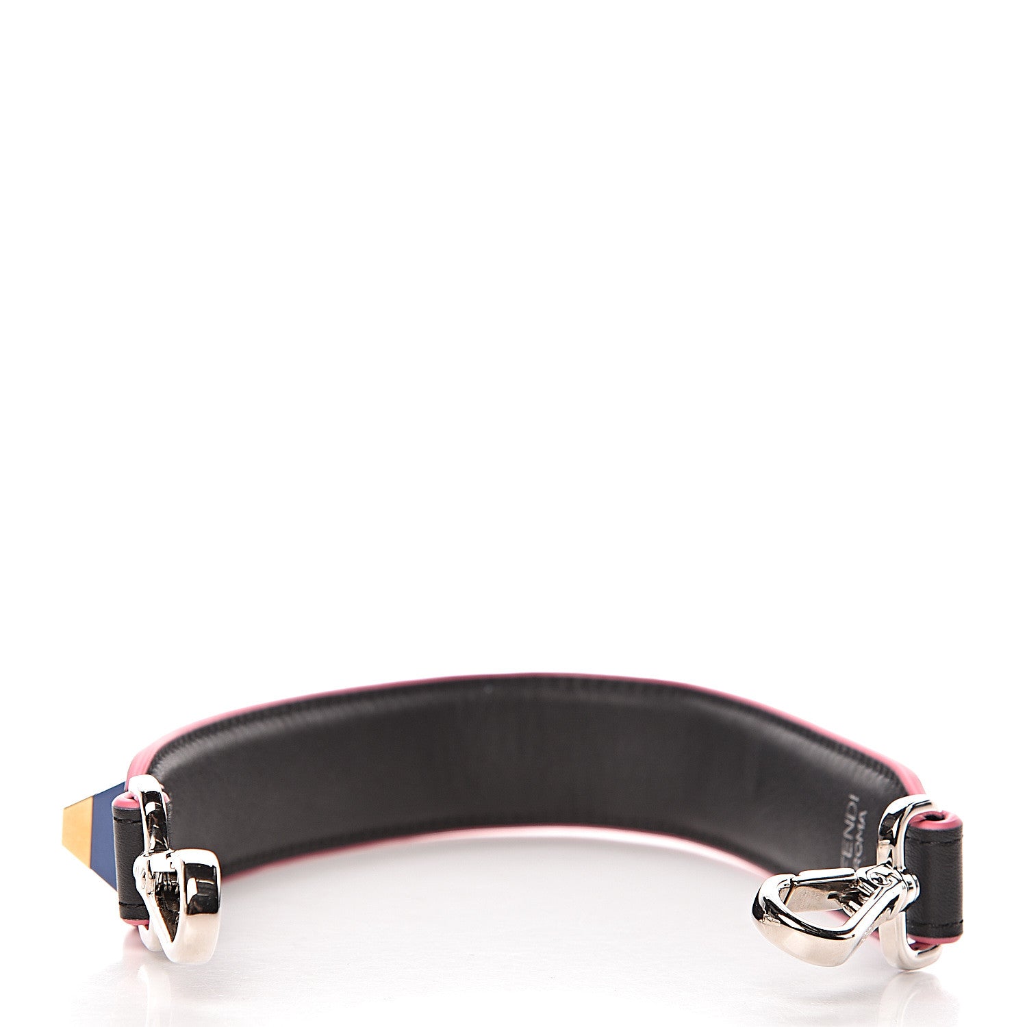 Fendi Vitello Dolce Plexiglass Studded Mini Strap You Black Multicolor 2 of 5