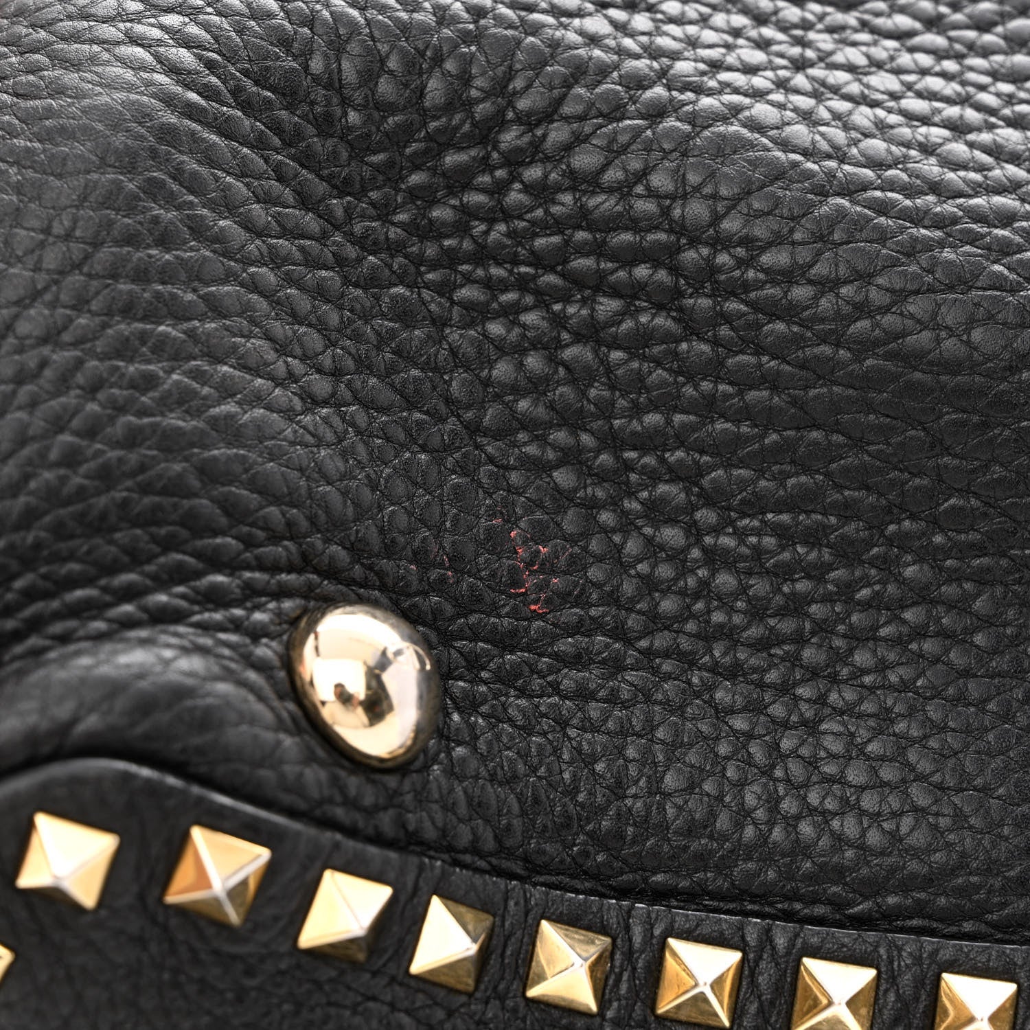 Valentino Garavani Pebbled Calfskin Medium Rockstud Tote Black 13 of 20