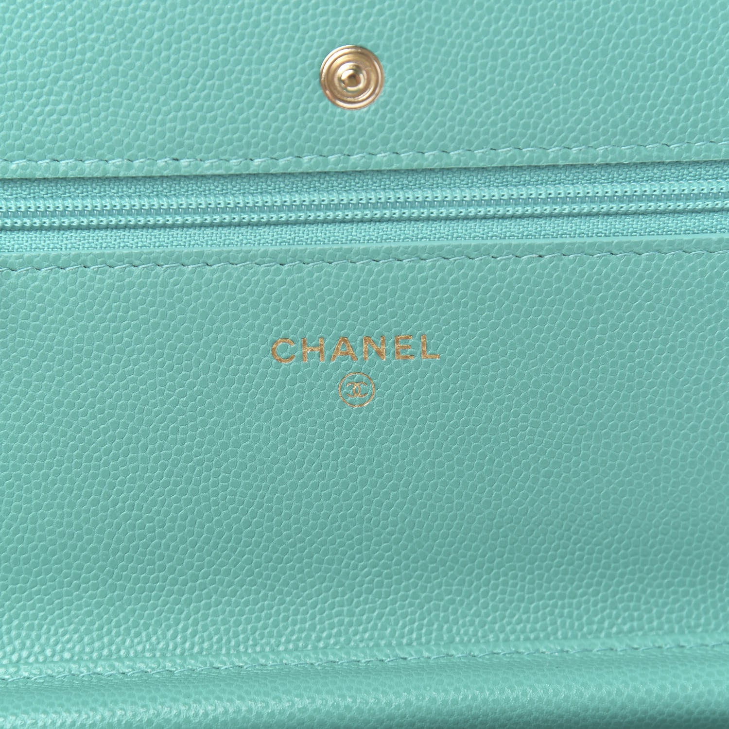 Chanel Caviar Quilted Wallet On Chain WOC Turquoise 6 of 12