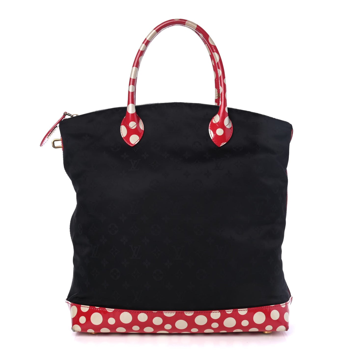 Nylon Monogram Kusama Infinity Dots Vertical Lockit Black Red