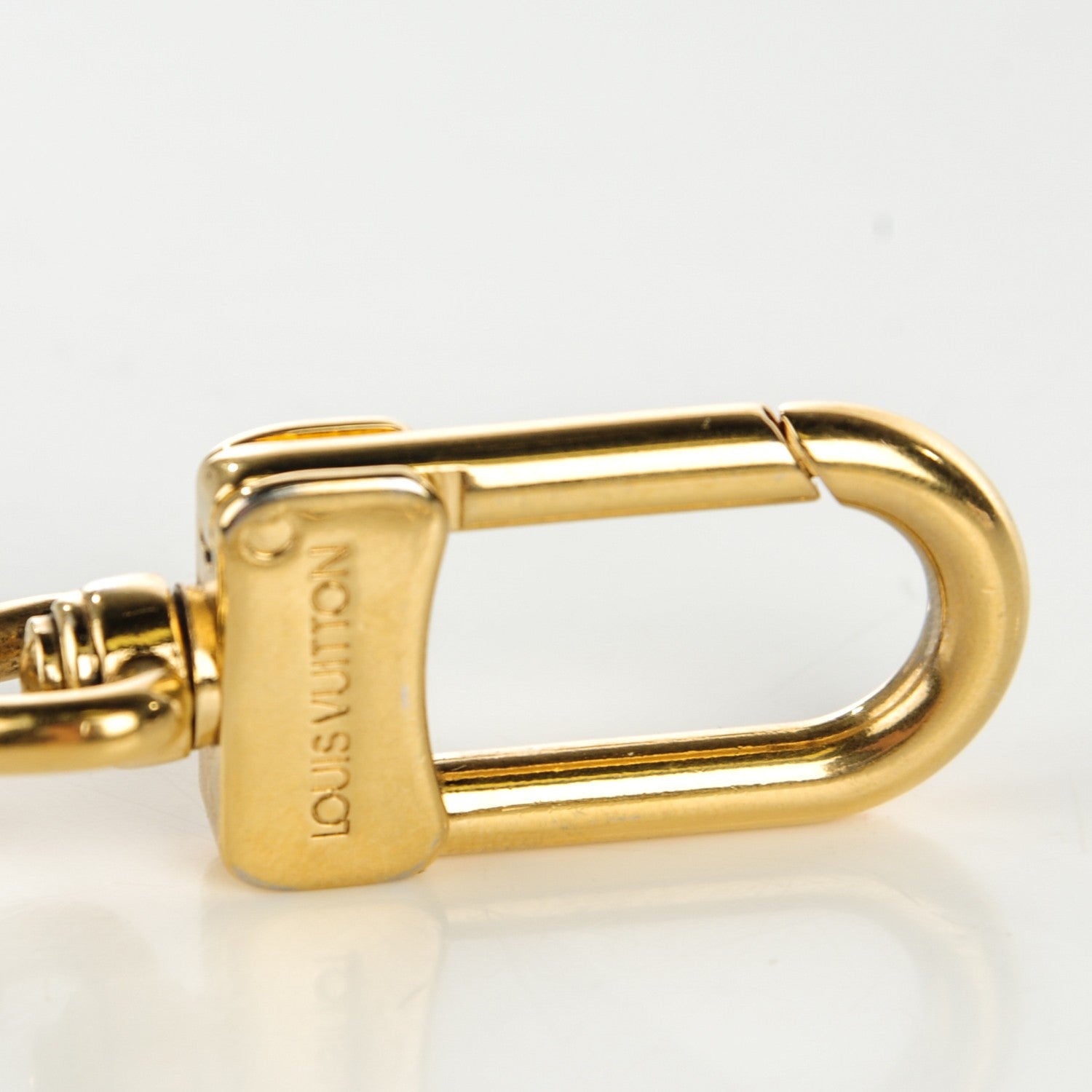 Louis Vuitton Metal Pochette Extender Key Ring Chain Gold 3 of 5