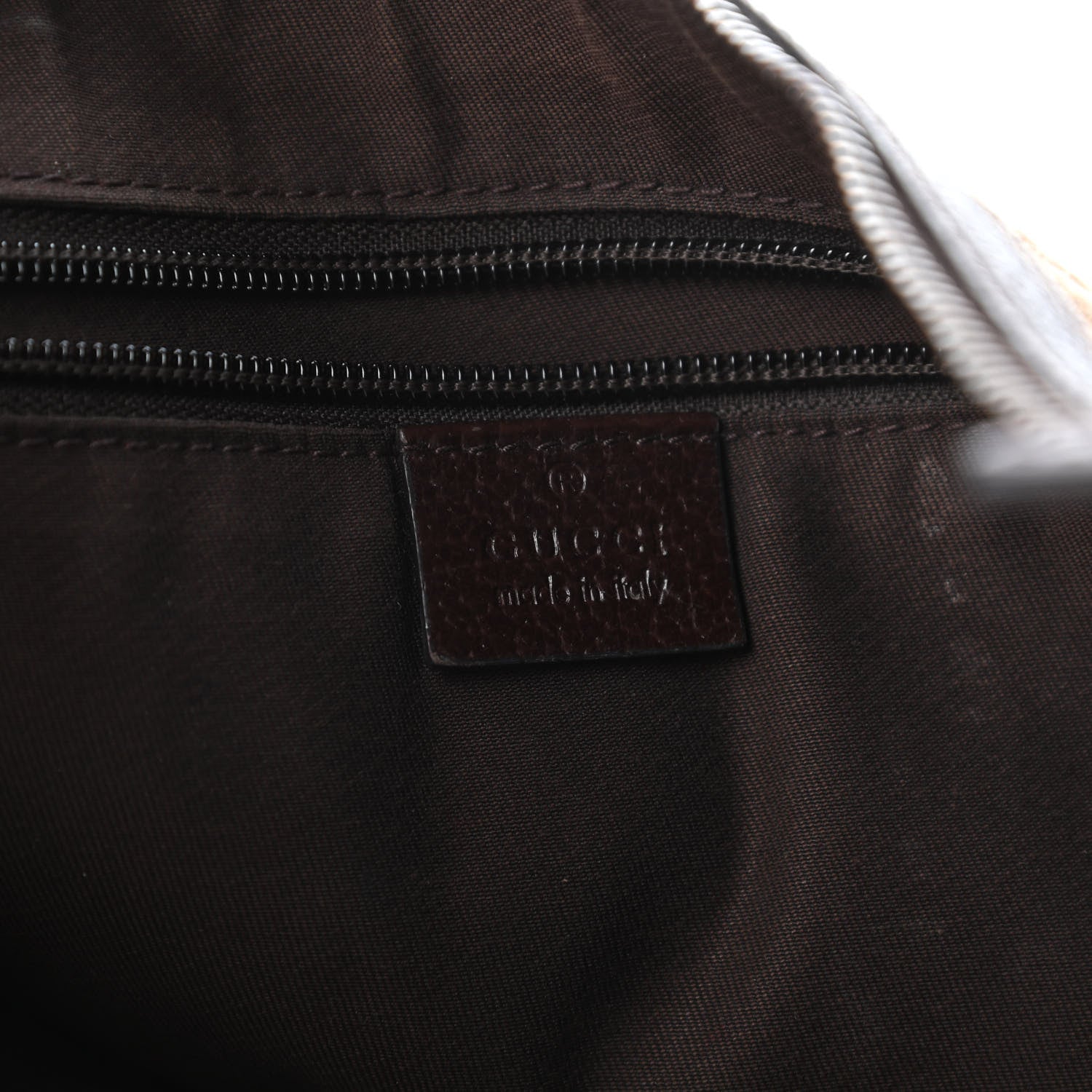 Gucci Monogram Web Medium Half Moon Hobo Dark Brown 8 of 10