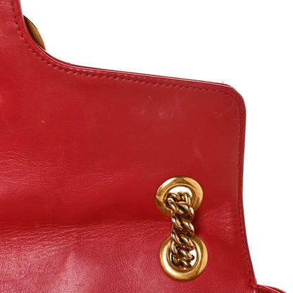Gucci Calfskin Matelasse Small GG Marmont Shoulder Bag Hibiscus Red 11 of 13