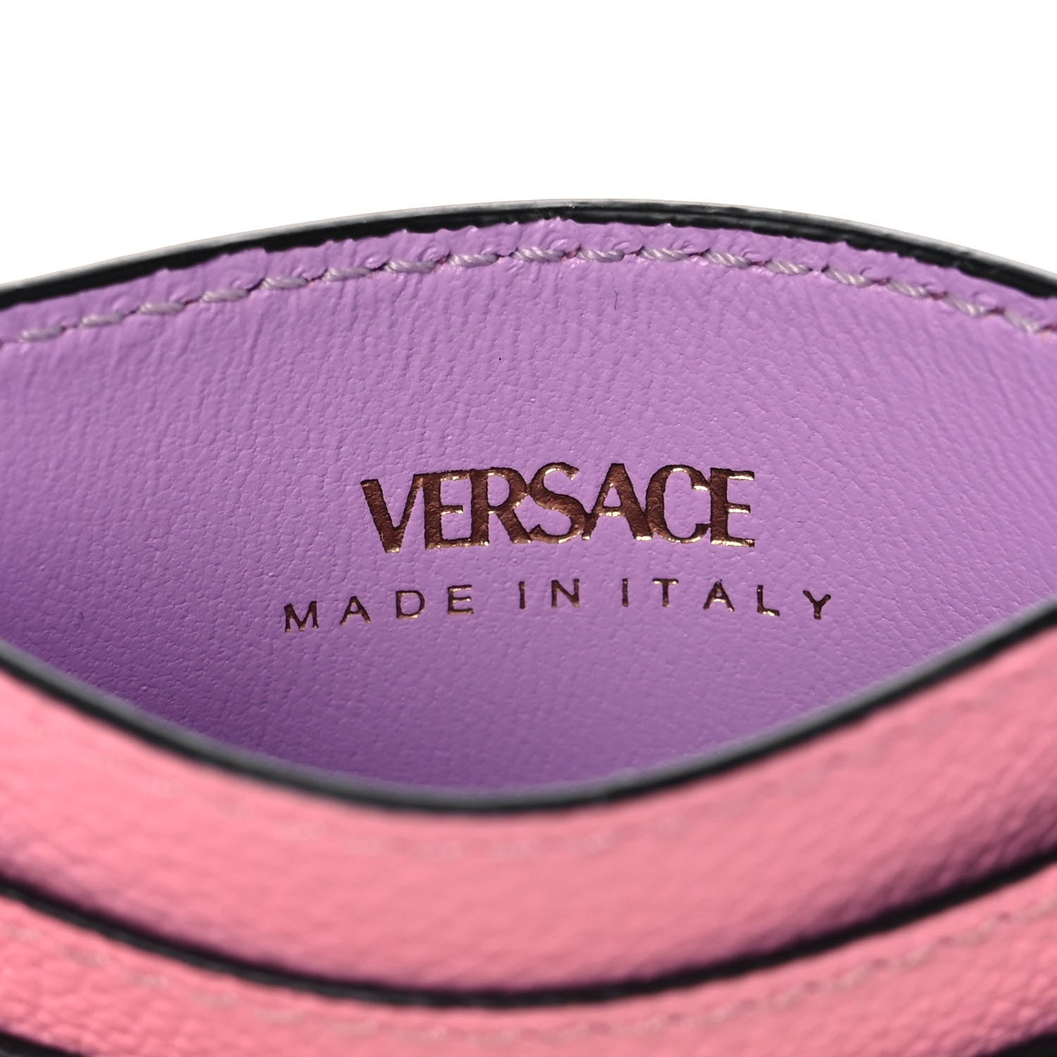 Versace Calfskin Medusa Card Holder Pink 6 of 8