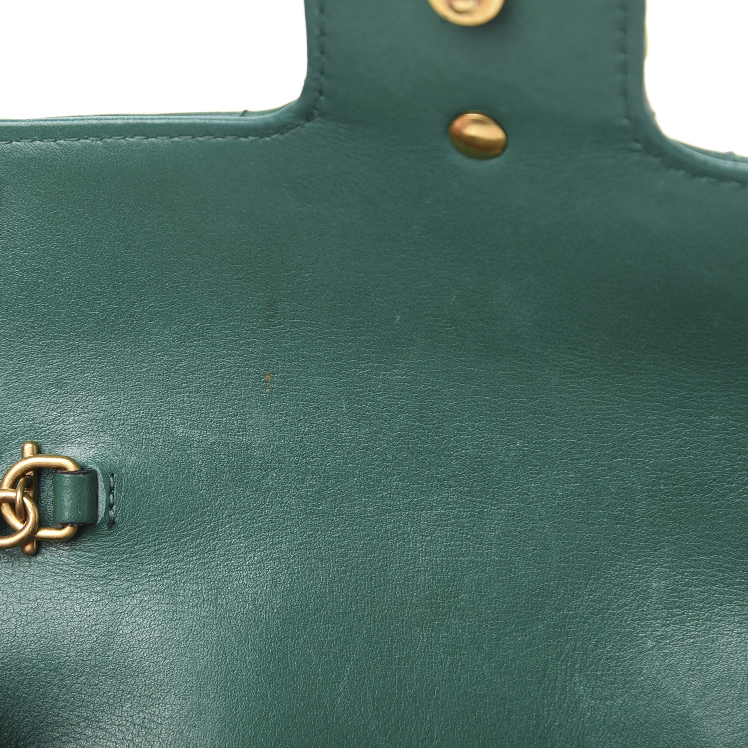 Gucci Calfskin Matelasse Super Mini GG Marmont Shoulder Bag Emerald Green 15 of 18