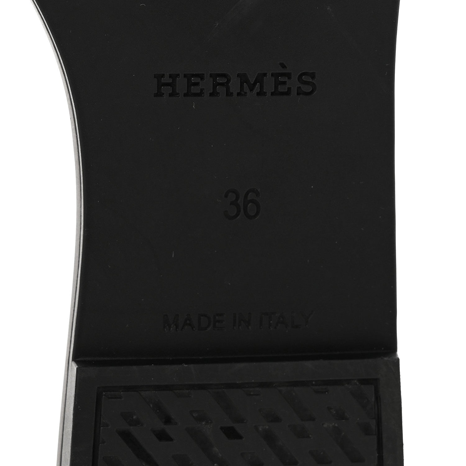 Hermes Rubber Aloha Sandals 36 Black 7 of 12