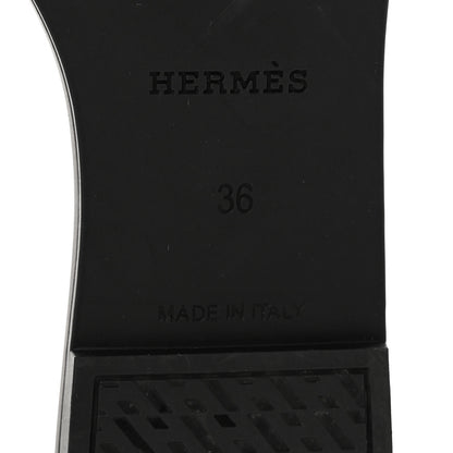 Hermes Rubber Aloha Sandals 36 Black 7 of 12