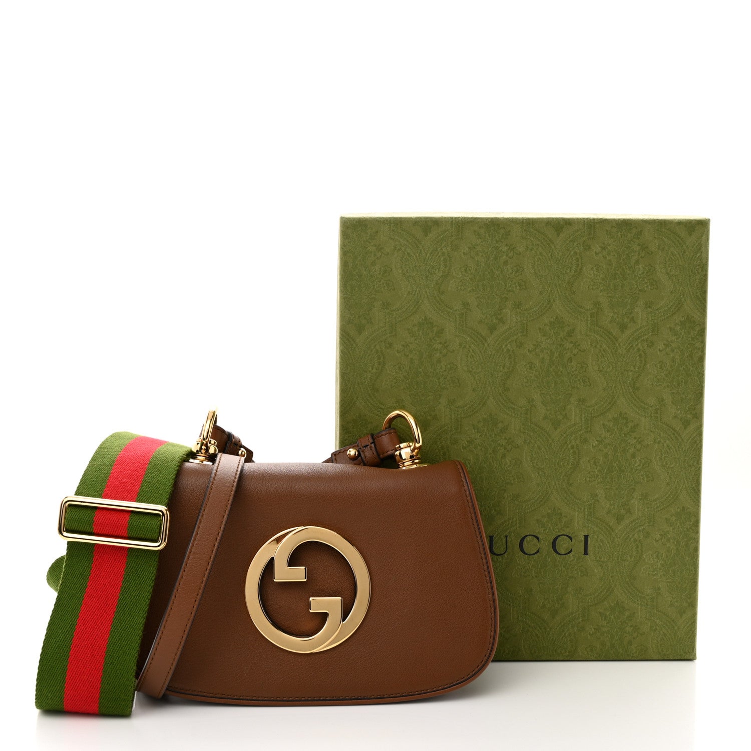 Gucci Roxy Calfskin Web Mini Blondie Shoulder Bag Cuir 13 of 13