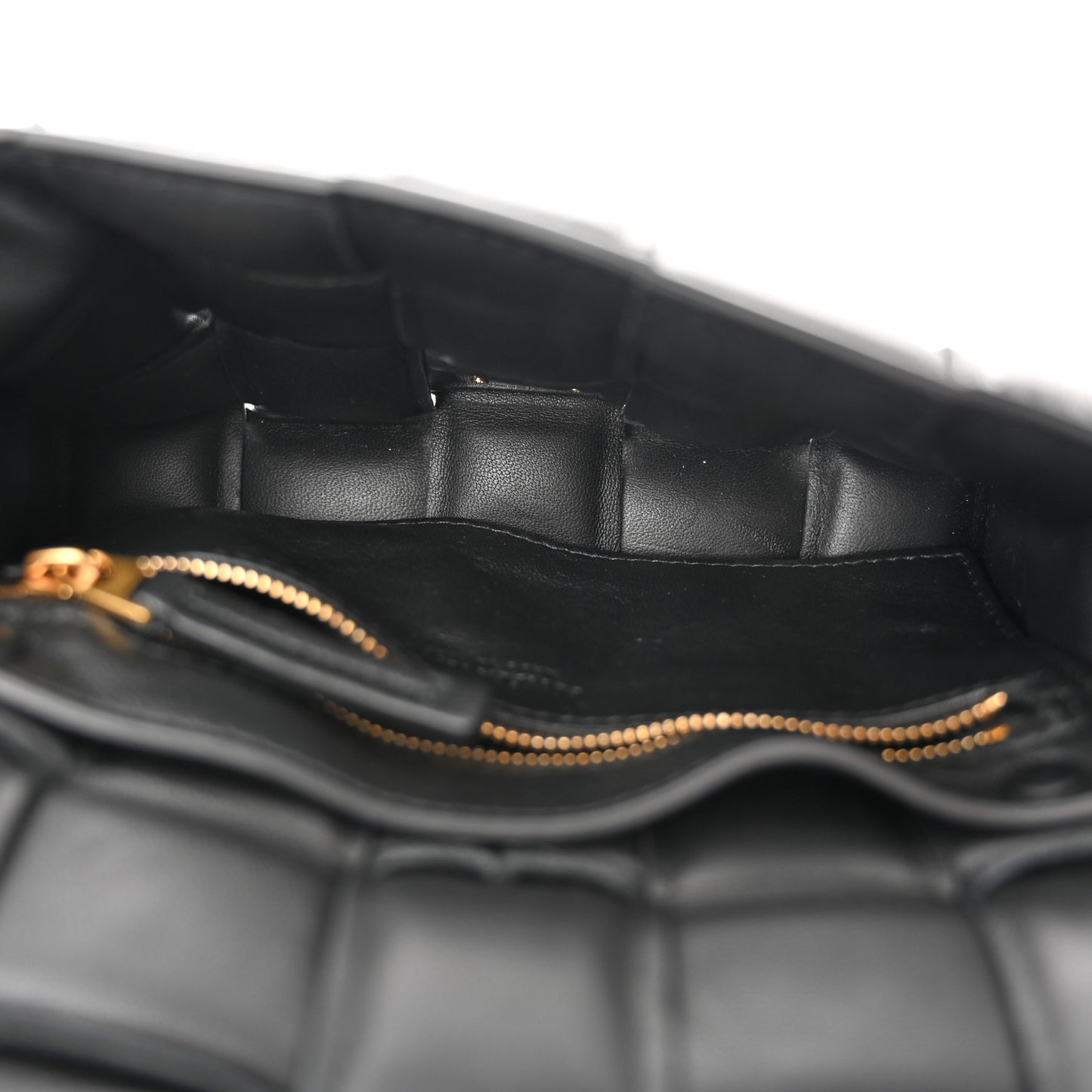 Nappa Maxi Intreccio Small Padded Cassette Crossbody Bag Black