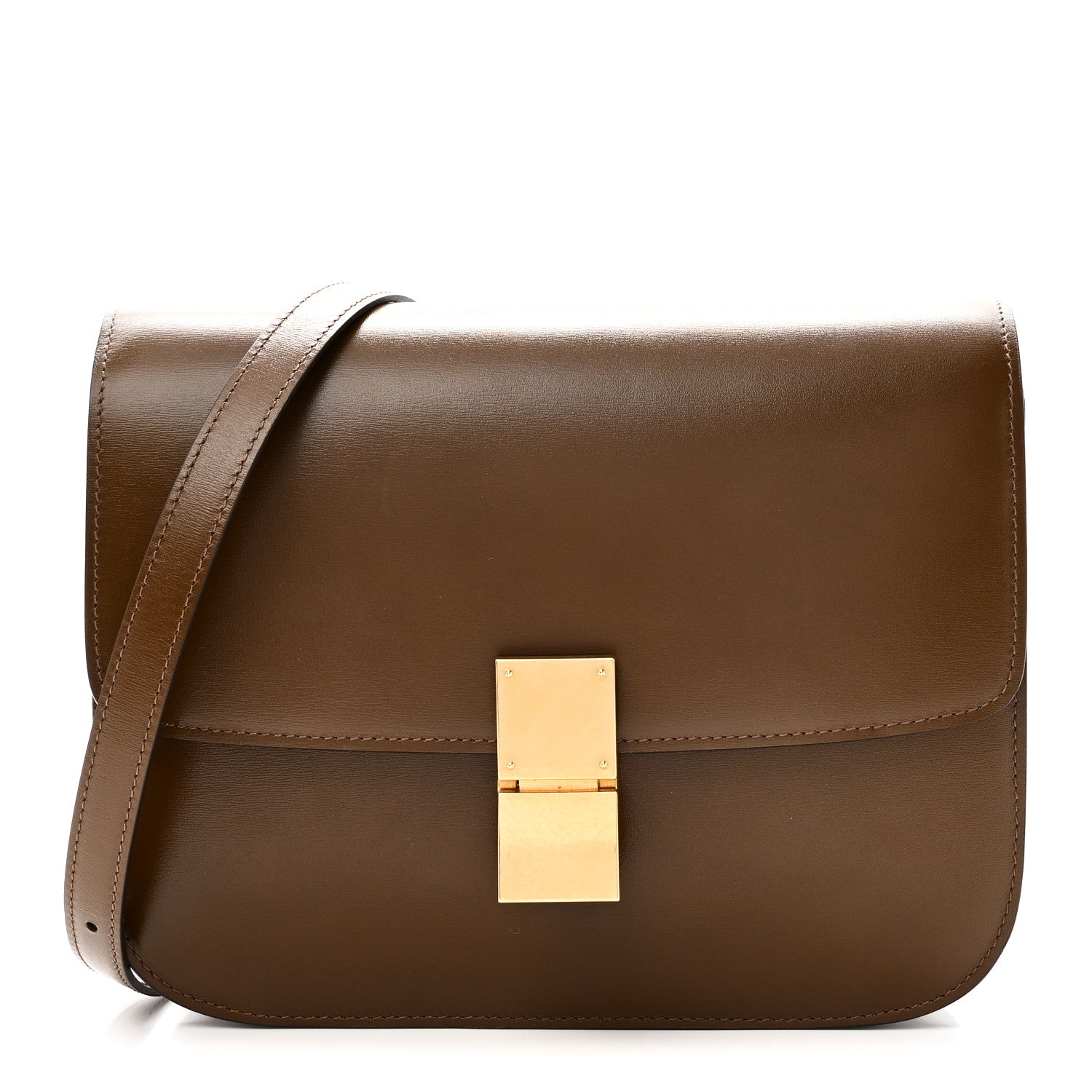 Celine Box Calfskin Medium Classic Box Flap Bag Camel 1 of 10