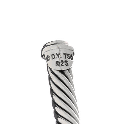 David Yurman Sterling Silver 18K Yellow Gold 4mm Double Station Cable Classics Bracelet 3 of 3