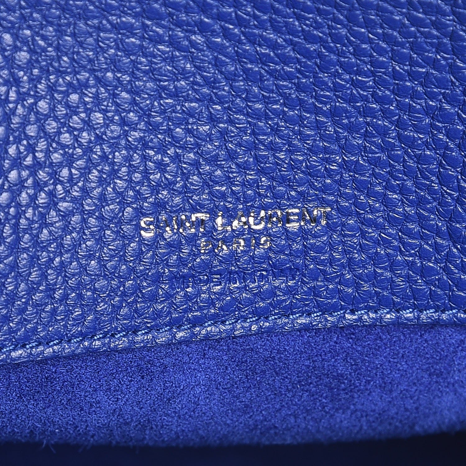 Saint Laurent Grained Calfskin Nano Supple Sac De Jour Flash Blue 6 of 7