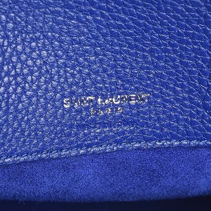 Saint Laurent Grained Calfskin Nano Supple Sac De Jour Flash Blue 6 of 7