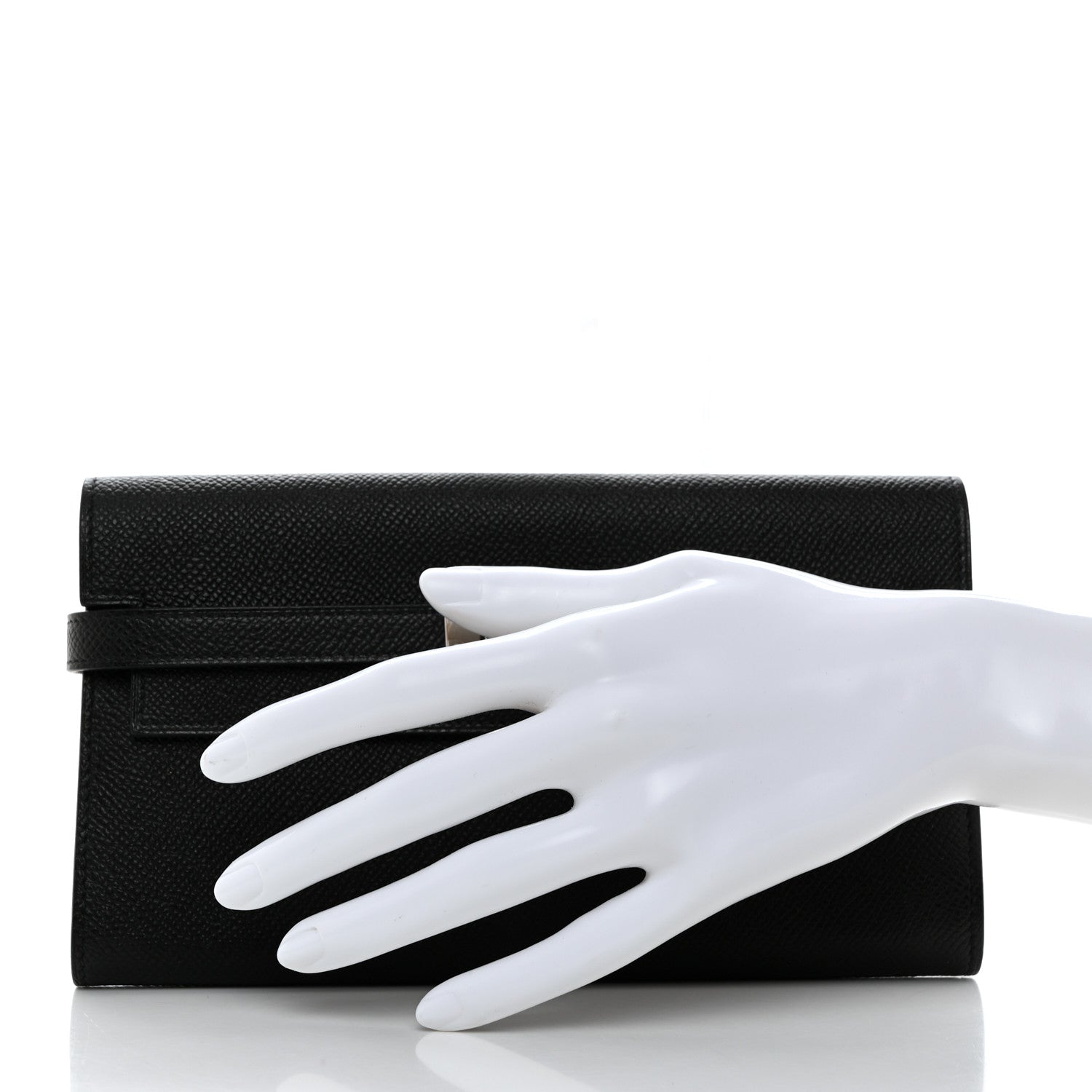 Hermes Epsom Kelly Longue Wallet Black 2 of 11