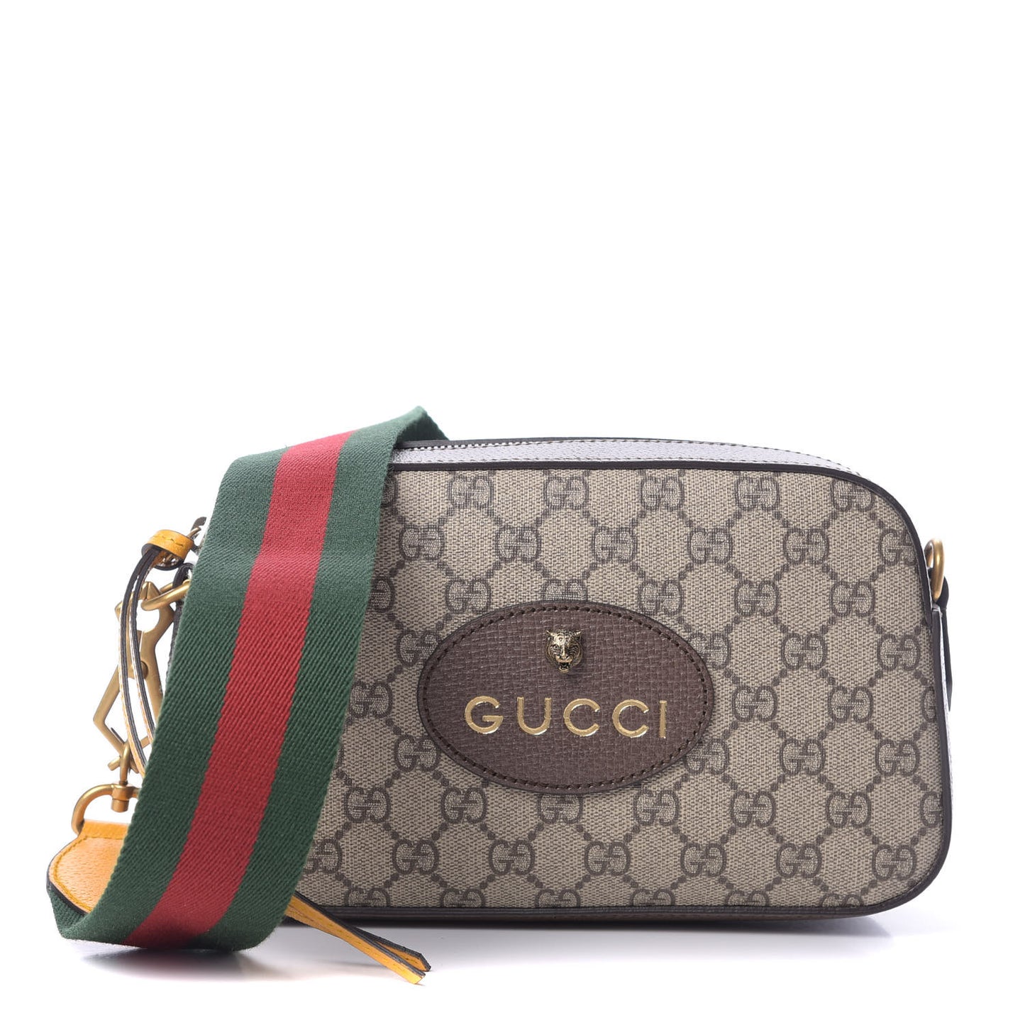 GG Supreme Monogram Web Neo Vintage Shoulder Bag Beige New Acero Crop