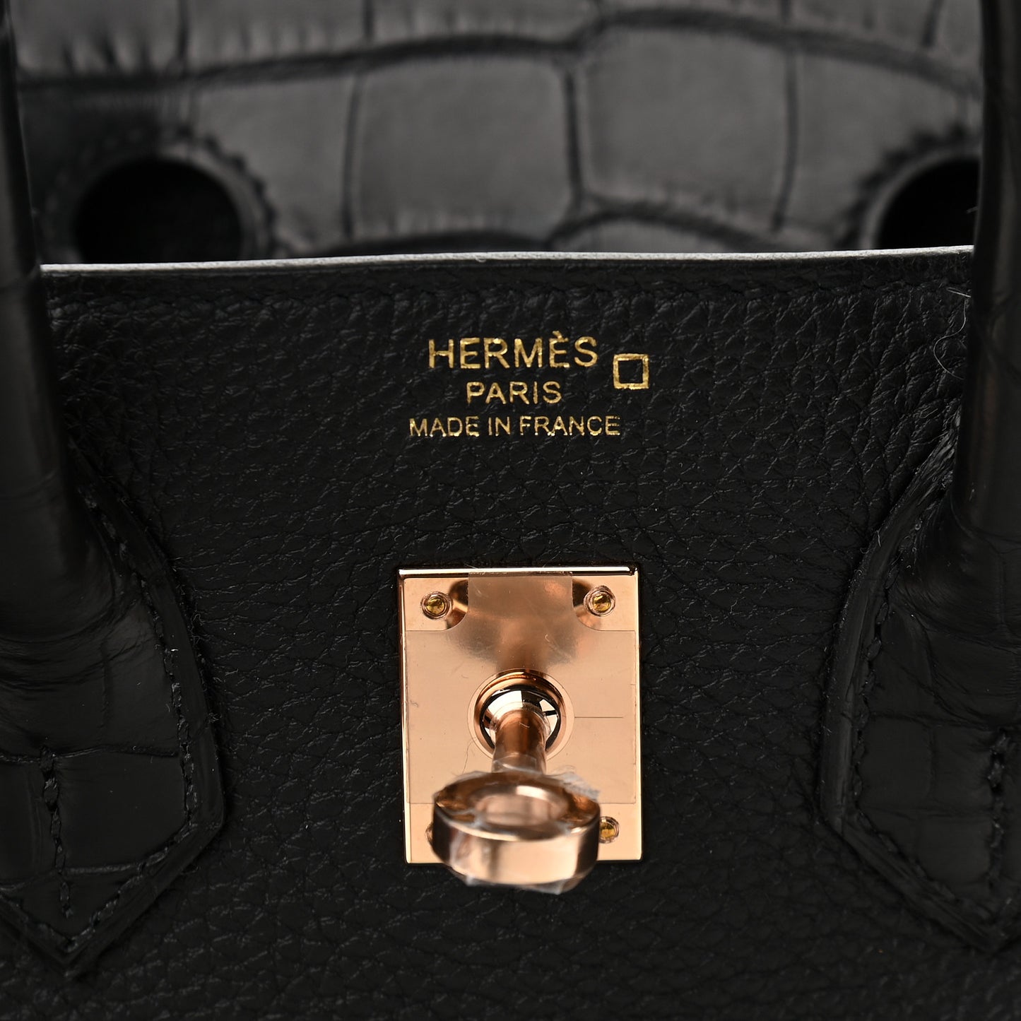 Togo Matte Alligator Birkin Touch 25 Black