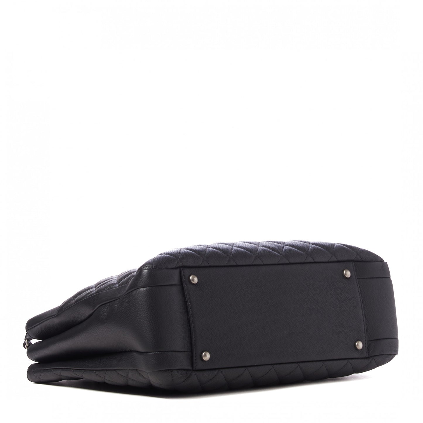 Caviar Quilted Urban Companion Shopping Tote Black