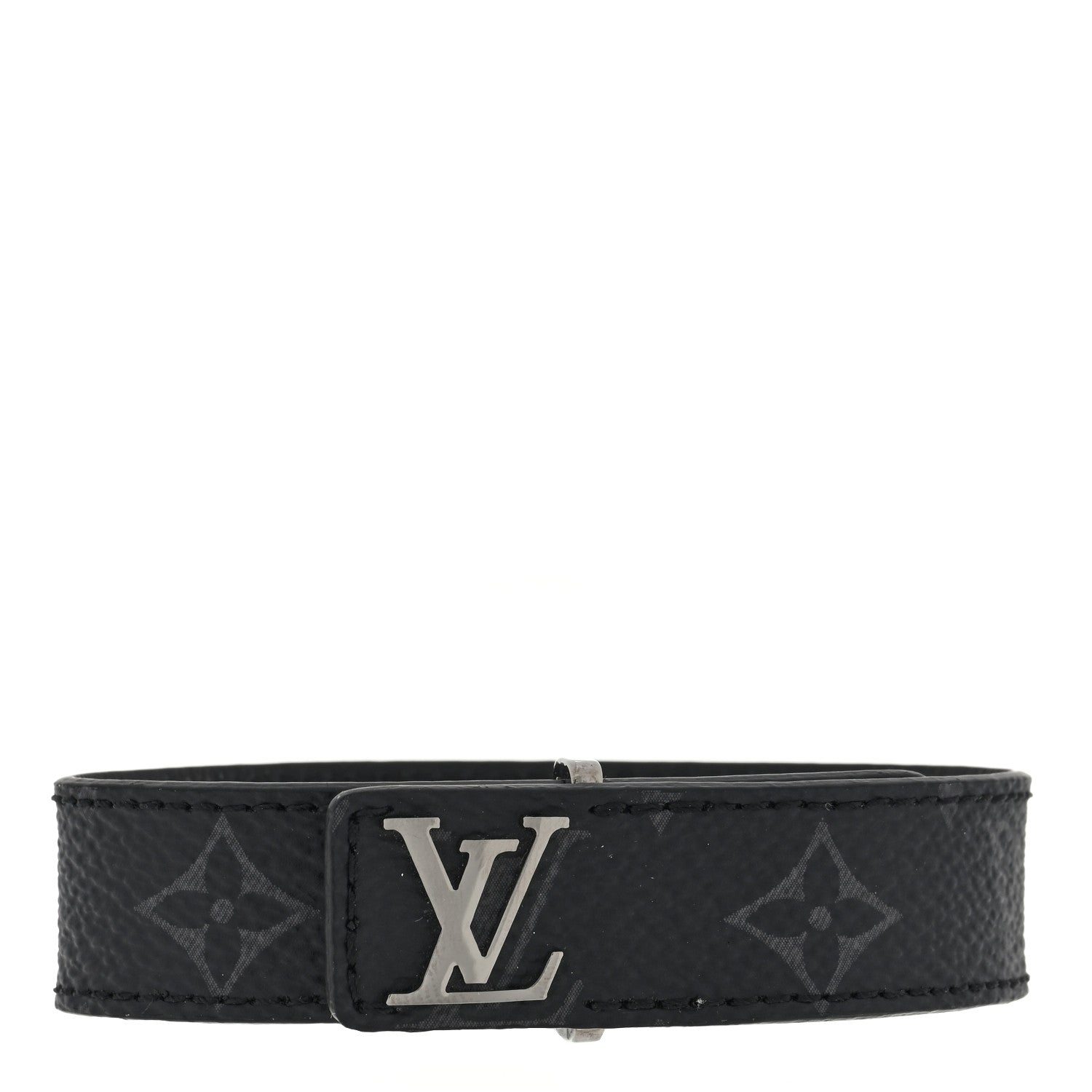 Louis Vuitton Monogram Eclipse LV Slim Bracelet 21 1 of 3