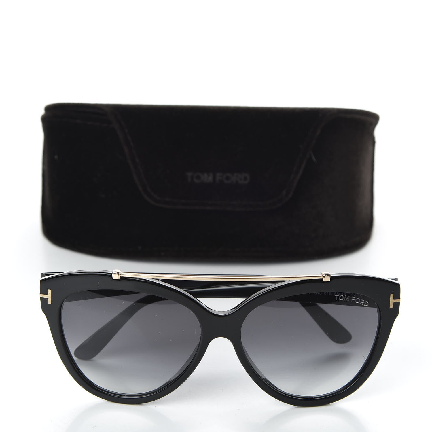 Tom Ford Livia Cat Eye Sunglasses TF518 Black 8 of 8