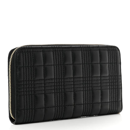 Burberry Lambskin Quilted Lola Zip Around Wallet Black 3 of 6