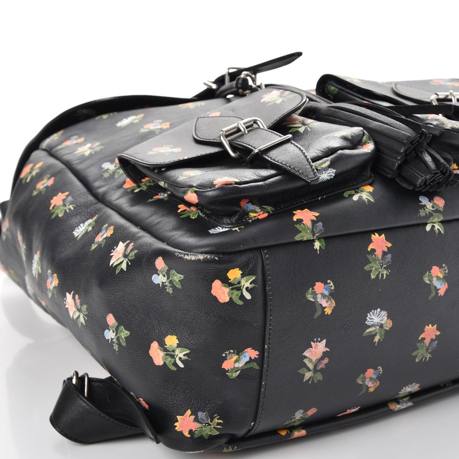 Saint Laurent Calfskin Prairie Flower Printed Festival Backpack Multicolor 11 of 15