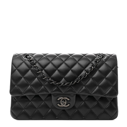Chanel Lambskin Quilted Medium Double Flap So Black 1 of 13