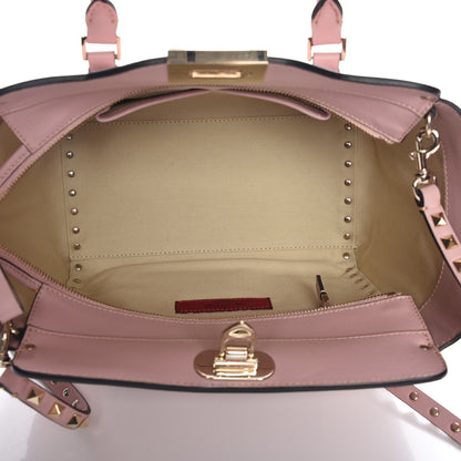 Valentino Garavani Vitello Small Rockstud Double Handle Tote Pink 6 of 8