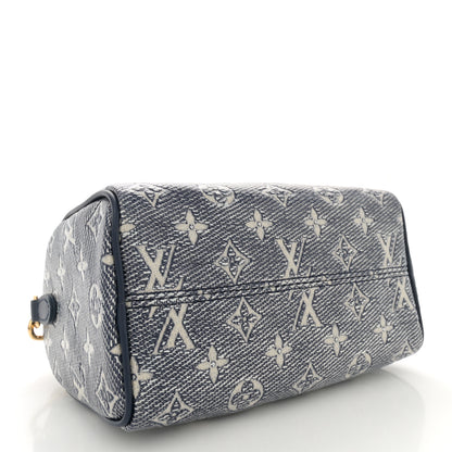 Louis Vuitton Monoglam Speedy Bandouliere 20 Blue 4 of 9
