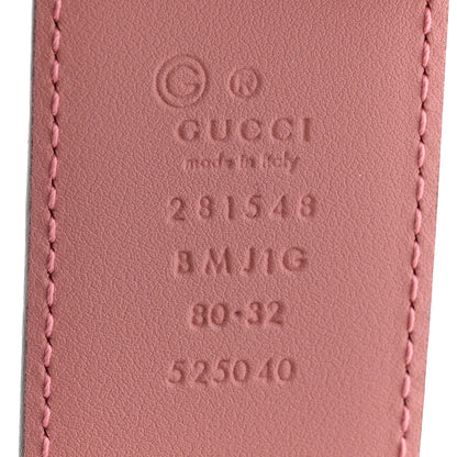 Gucci Soft Microguccissima Margaux Calfskin Belt 80 32 Soft Pink 5 of 5