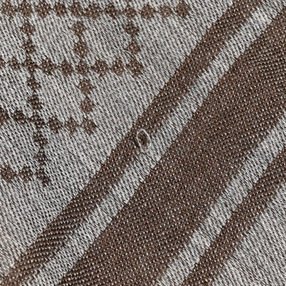 Gucci Wool Silk Fox Fur Monogram Shawl Scarf Brown 3 of 6
