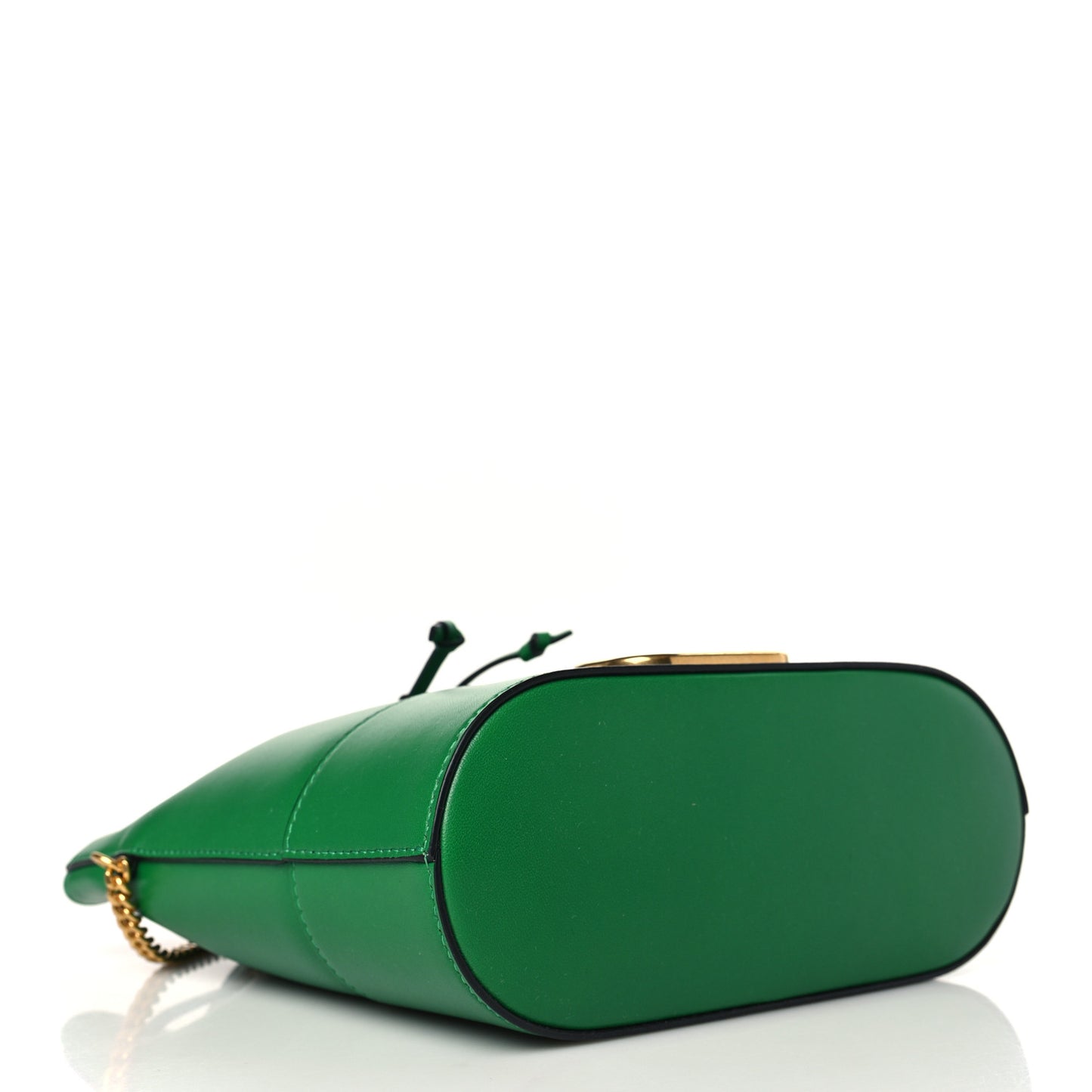 Nappa Mini VLogo Signature Chain Bucket Bag Gea Green
