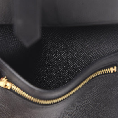 Hermes Epsom Bearn Compact Wallet Black 7 of 9
